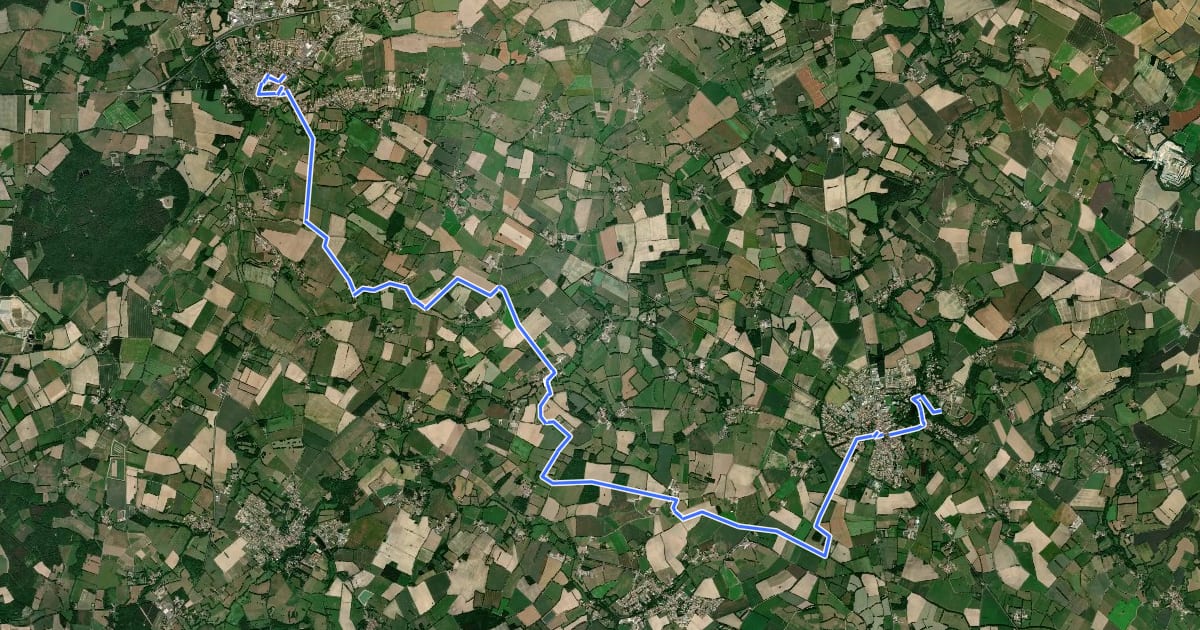 Маршрут Au fil des chemins entre Logne et Boulogne на спутниковом снимке