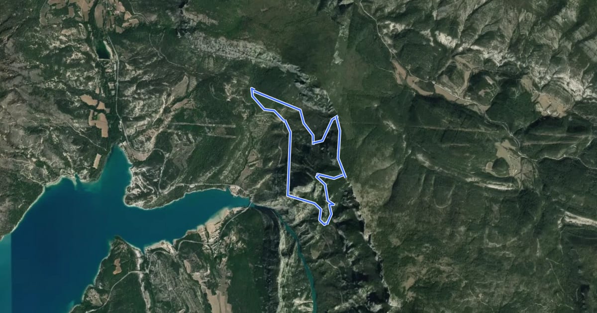 Маршрут Au Sud du Col de l'Âne на спутниковом снимке