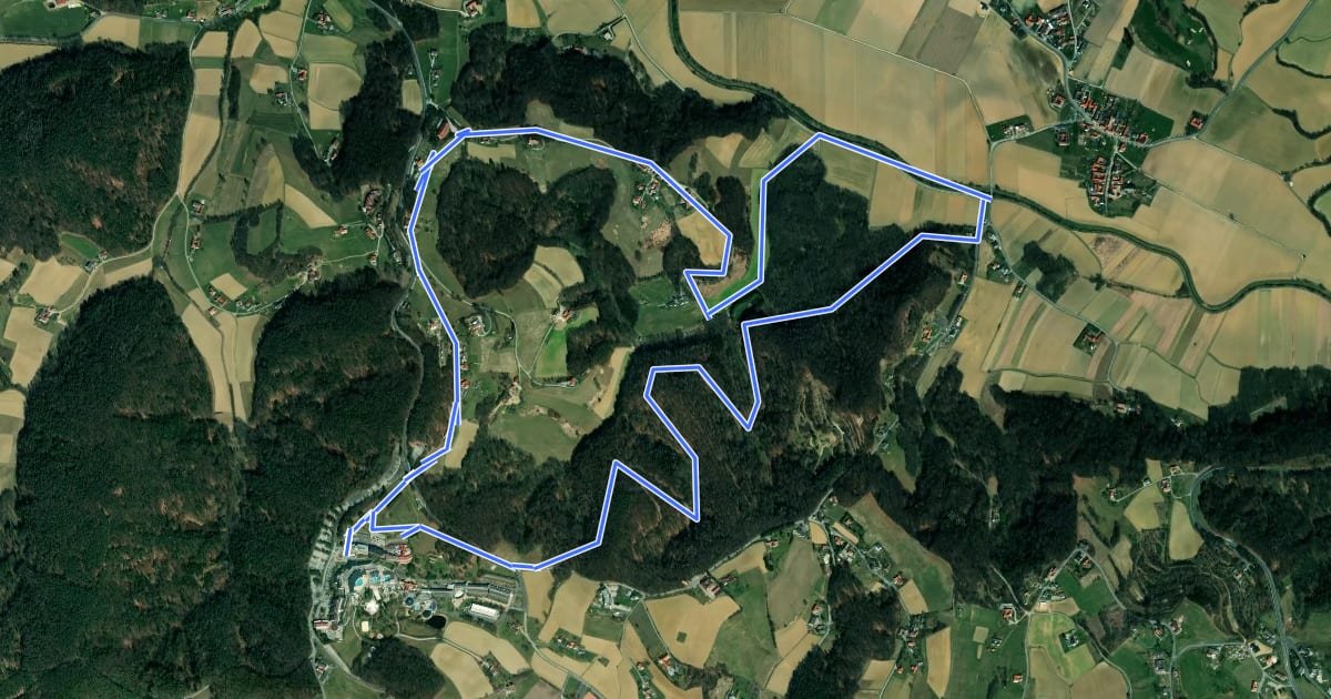 Маршрут Au & Uferweg, kurze Variante (Weg 8) на спутниковом снимке