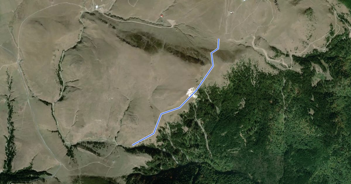 Маршрут Șaua Vârfului cu Dor - Șaua Vânturiș на спутниковом снимке