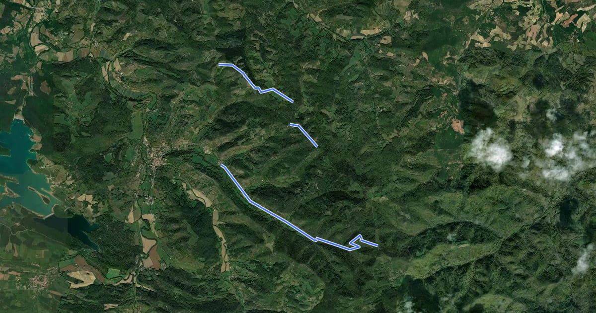 Маршрут Aude en Pyrénnées 17 на спутниковом снимке