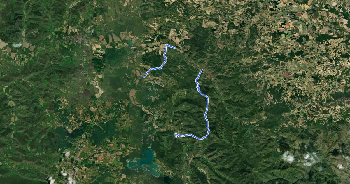 Маршрут Aude en Pyrénnées 48 на спутниковом снимке