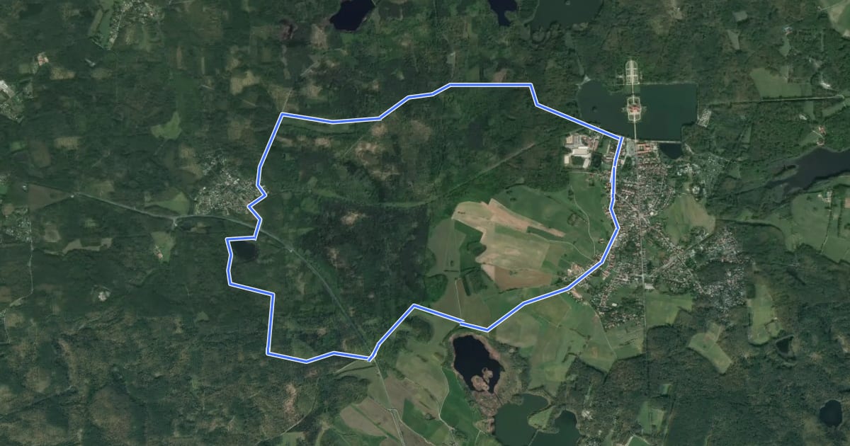 Маршрут Auer Rundweg на спутниковом снимке