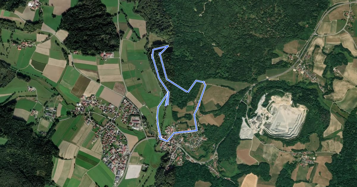 Маршрут Auerbacher Naturlehrpfad на спутниковом снимке