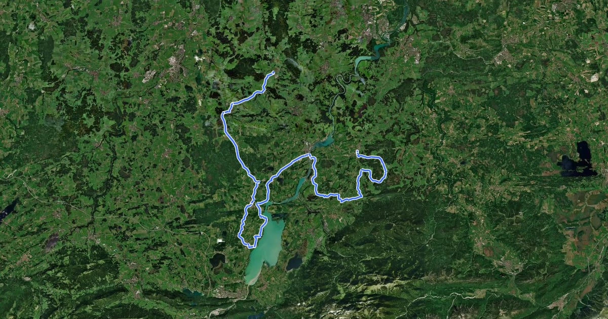 Маршрут Auerbergland на спутниковом снимке