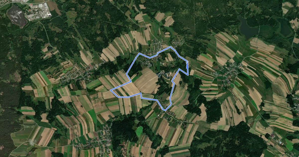 Маршрут Auerbergweg (15) на спутниковом снимке
