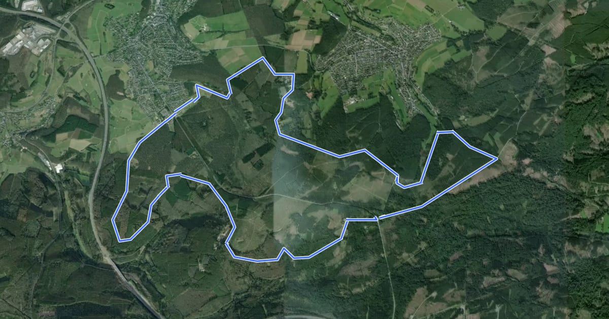 Маршрут Auf Bergmannspfaden на спутниковом снимке