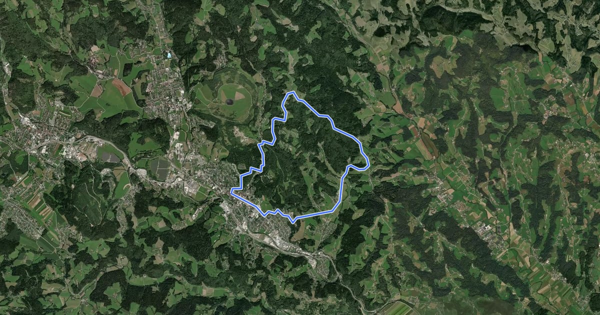 Маршрут Auf der Sonnenseite der Stadt Voitsberg на спутниковом снимке