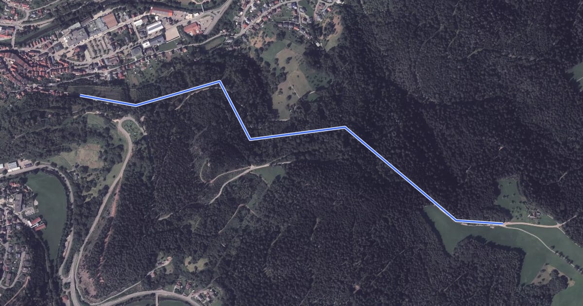 Маршрут Auf der Steig - Schiltach Schloßbergstraße на спутниковом снимке