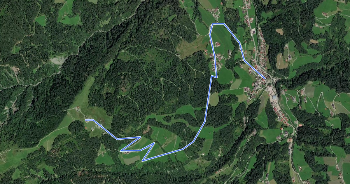 Маршрут Auffach - Koglmoos на спутниковом снимке