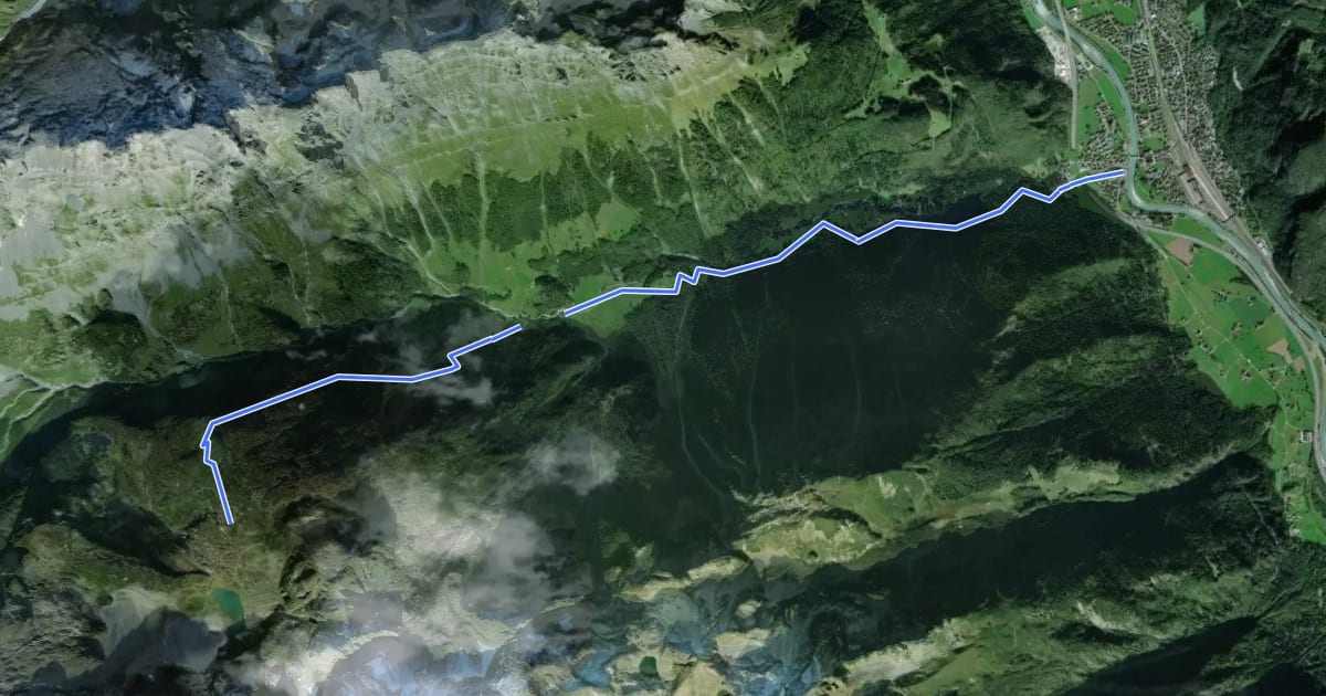 Маршрут Aufstieg Kröntenhütte на спутниковом снимке