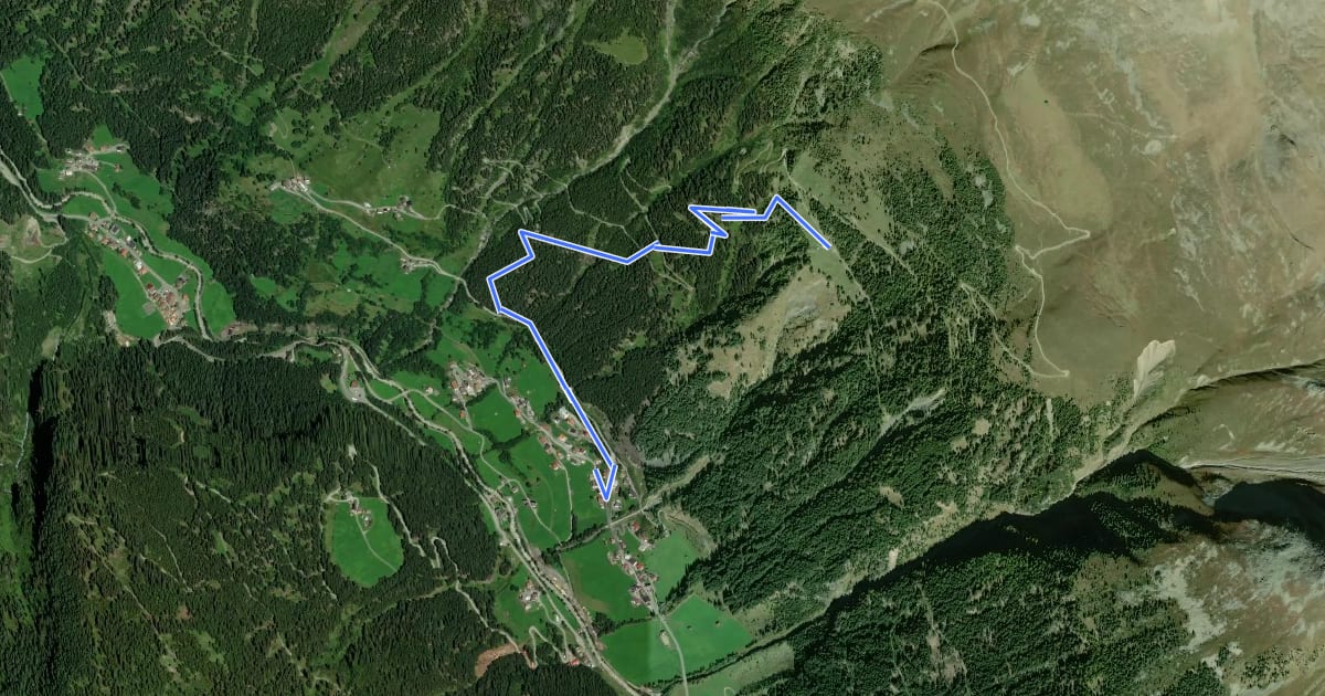 Маршрут Aufstieg Ludwigsburger Hütte (T3) на спутниковом снимке
