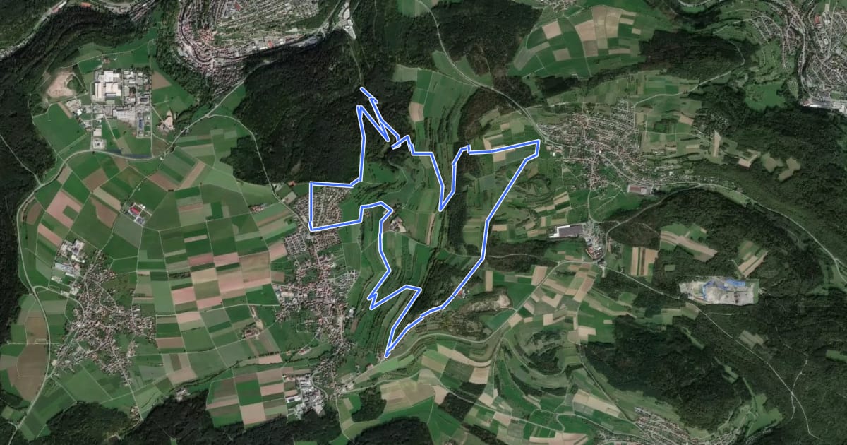 Маршрут AugenBlick-Runde Egenhausen Kapf - Große Runde на спутниковом снимке