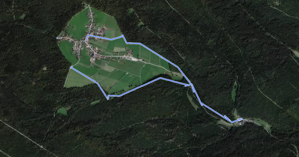 Маршрут AugenBlick-Runde Pfalzgrafenweiler-Kälberbronn на спутниковом снимке