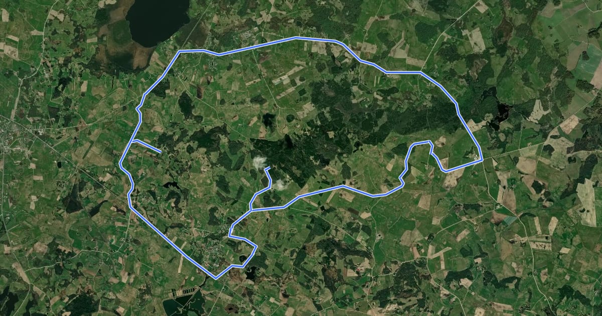 Маршрут Aukštagirės maršrutas на спутниковом снимке