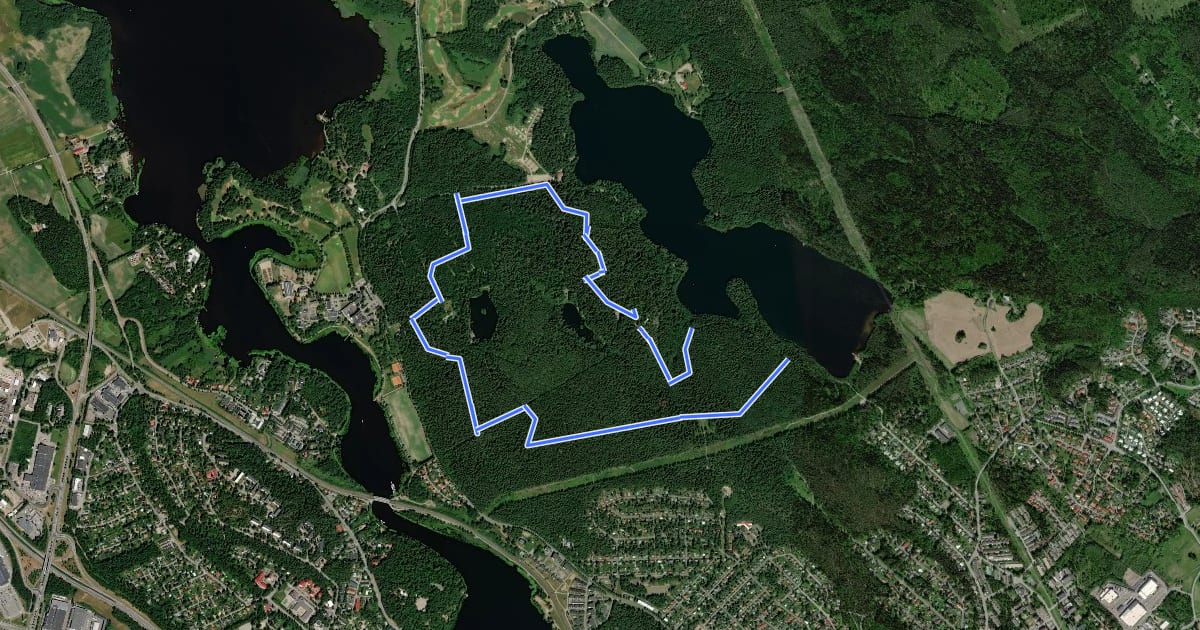 Маршрут Aulanko 6km MTB-reitti на спутниковом снимке