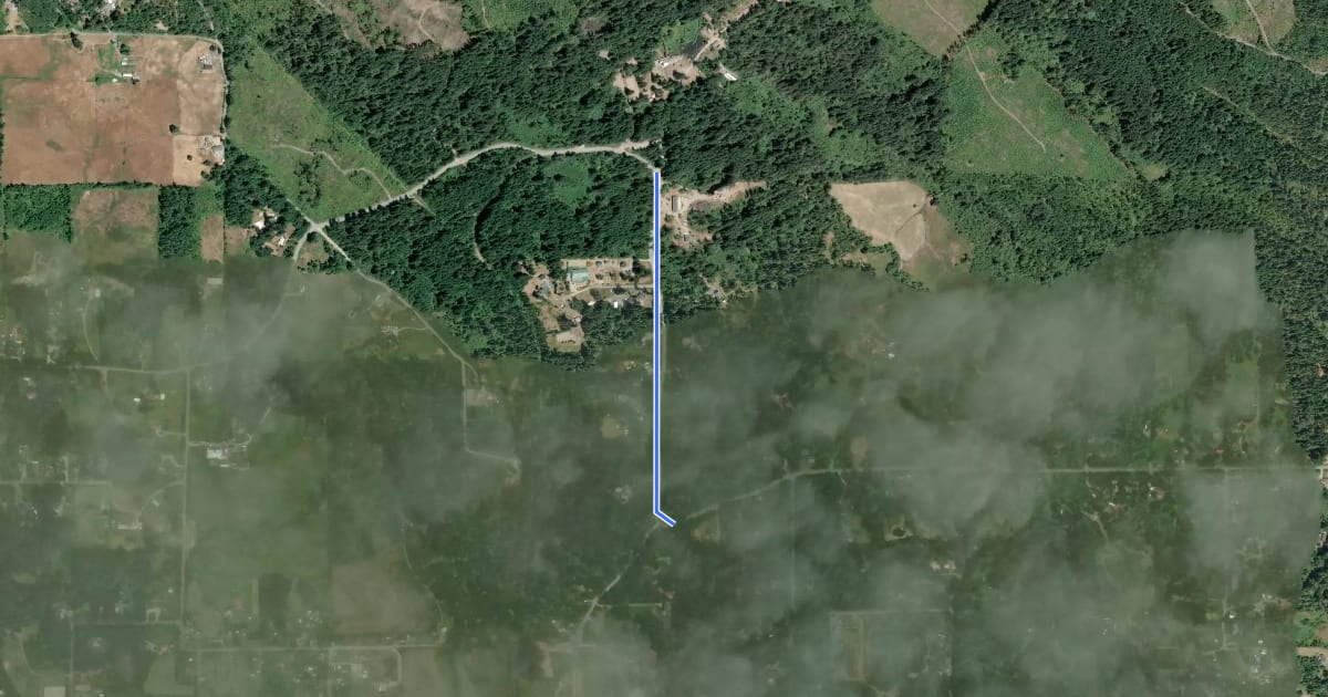 Маршрут Auliss route на спутниковом снимке