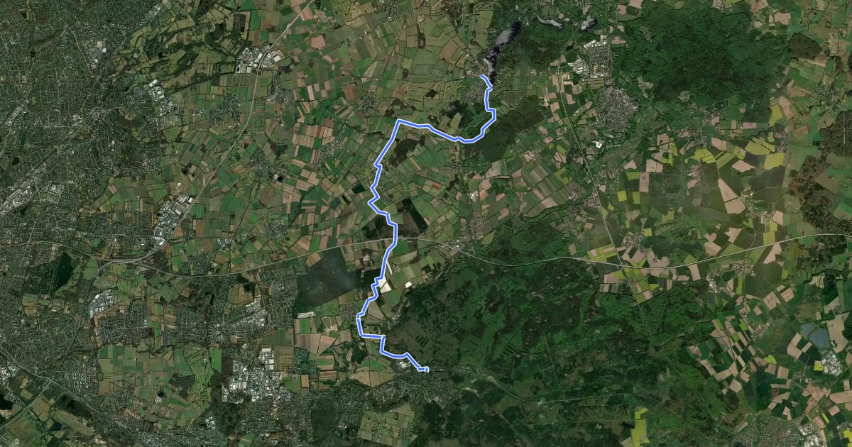 Маршрут Aumühle - Großensee (AU-GS) на спутниковом снимке
