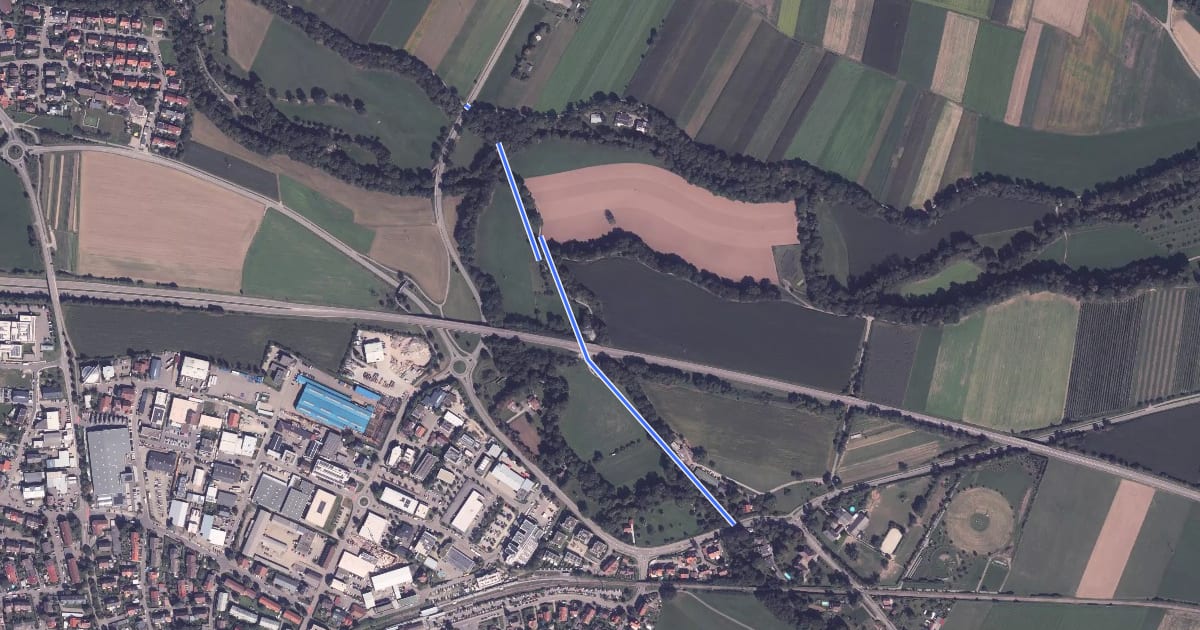 Маршрут Aumatten - Rotbachbrücke на спутниковом снимке