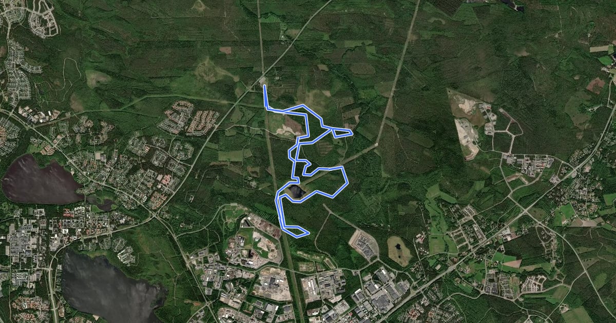 Маршрут Auranmajan 10km на спутниковом снимке