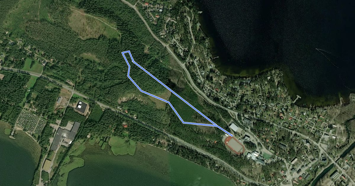 Маршрут Aurinkovuoren metsärata на спутниковом снимке