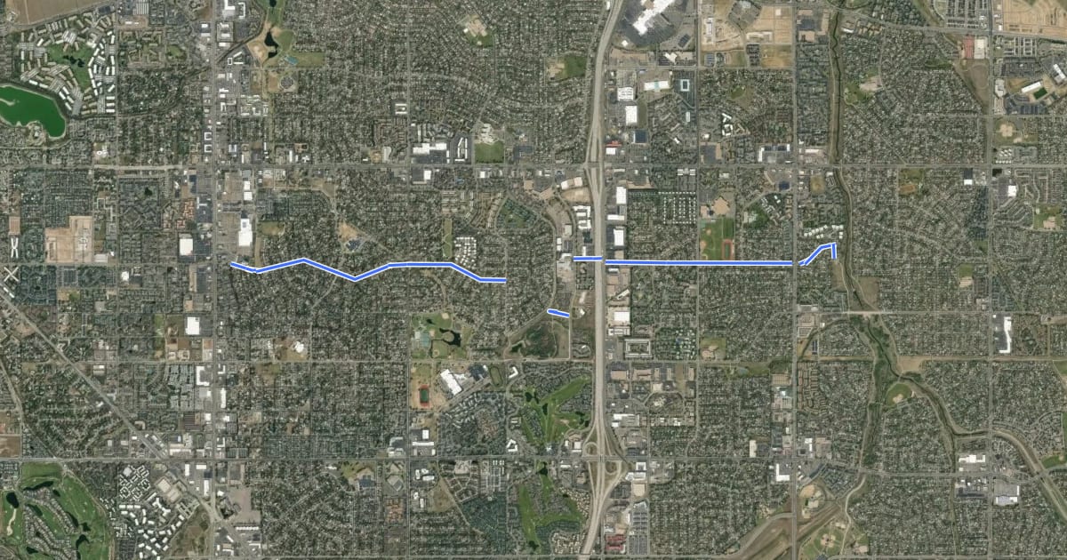 Маршрут Aurora Bike Route: Florida на спутниковом снимке