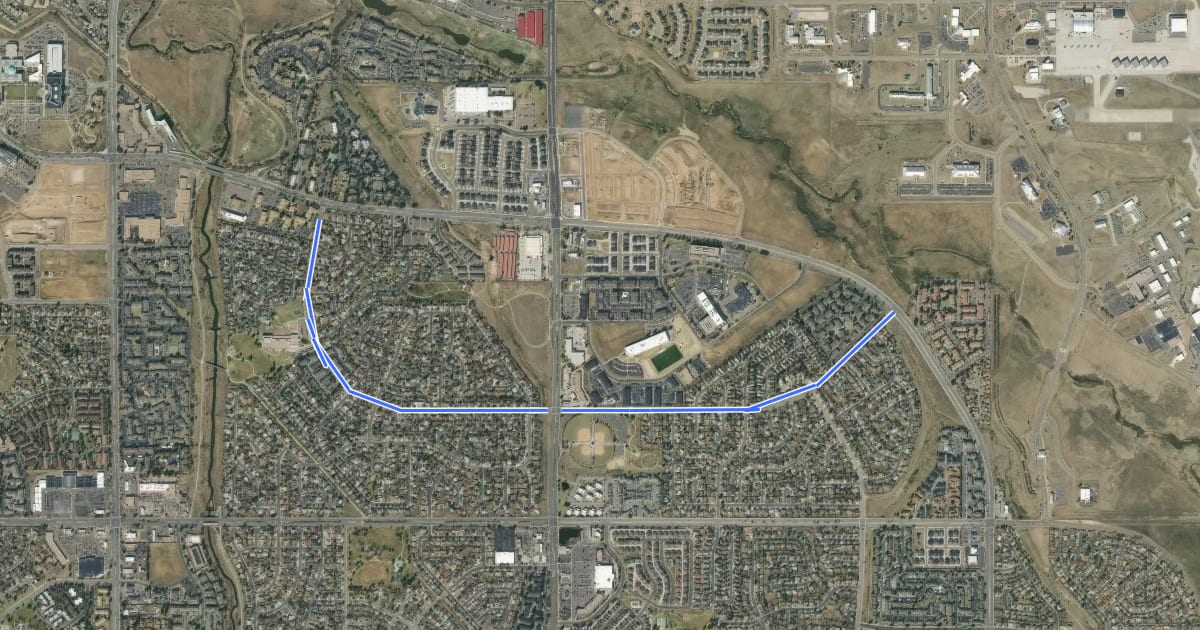 Маршрут Aurora Bike Route: Kentucky на спутниковом снимке