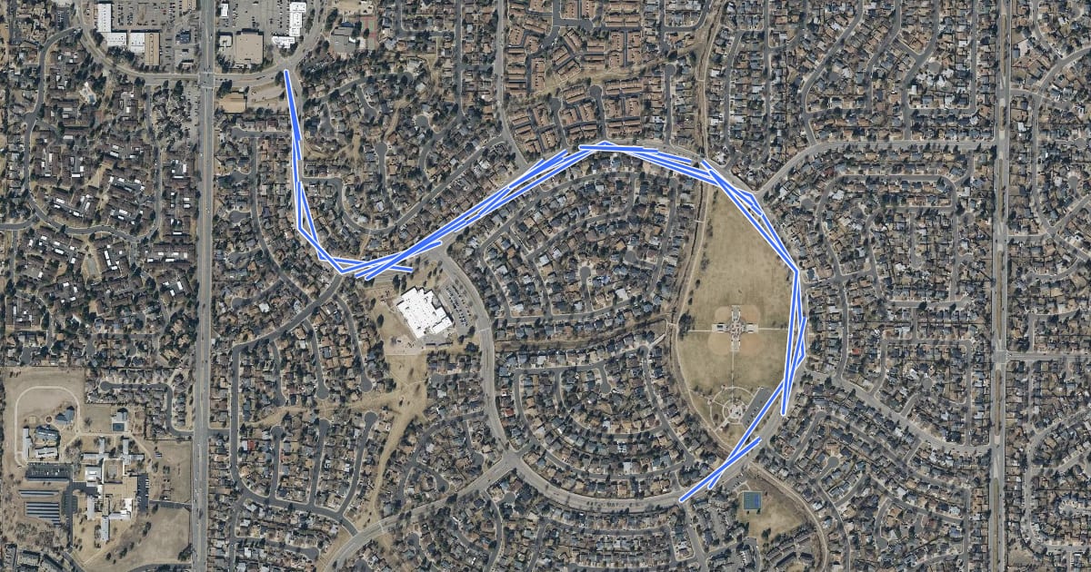 Маршрут Aurora Bike Route: Mission на спутниковом снимке