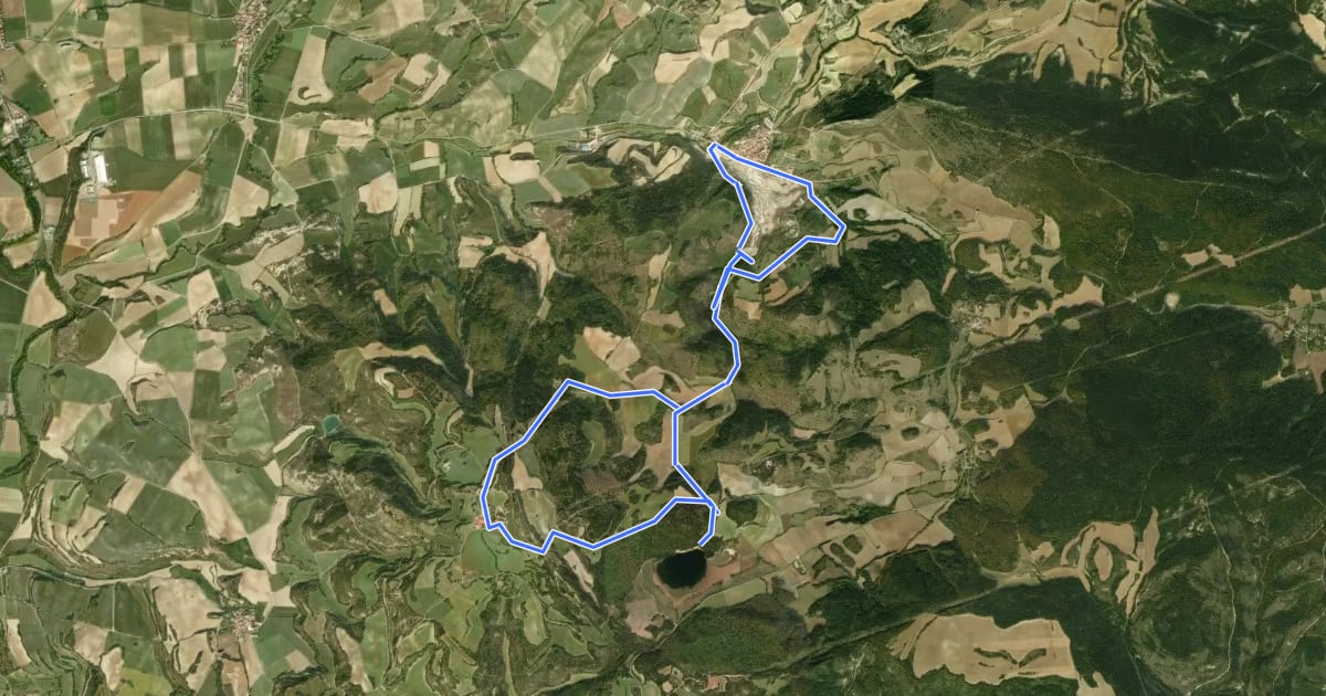 Маршрут Aurreo (R5) на спутниковом снимке