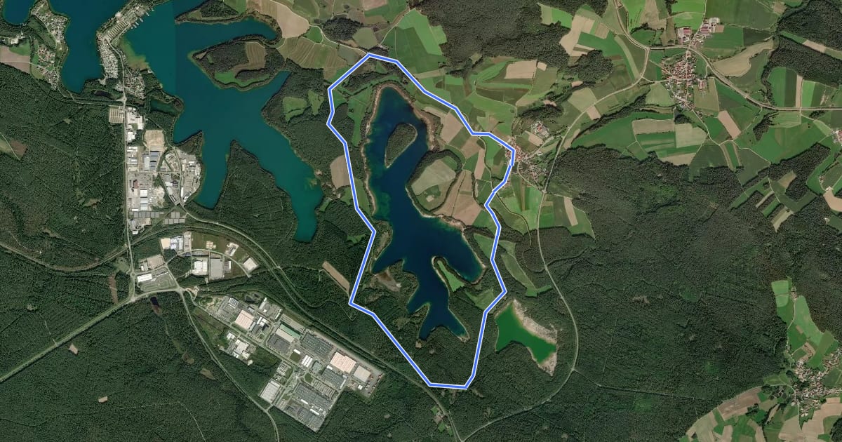 Маршрут Auseeweg на спутниковом снимке