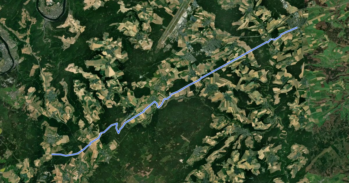 Маршрут Ausonius Wanderweg: 3. Etappe на спутниковом снимке