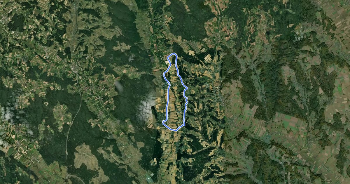 Маршрут Aussichtstour на спутниковом снимке