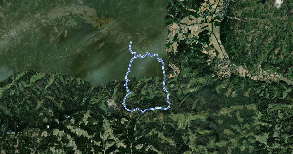 Маршрут Aussichtstour an der Grenze на спутниковом снимке