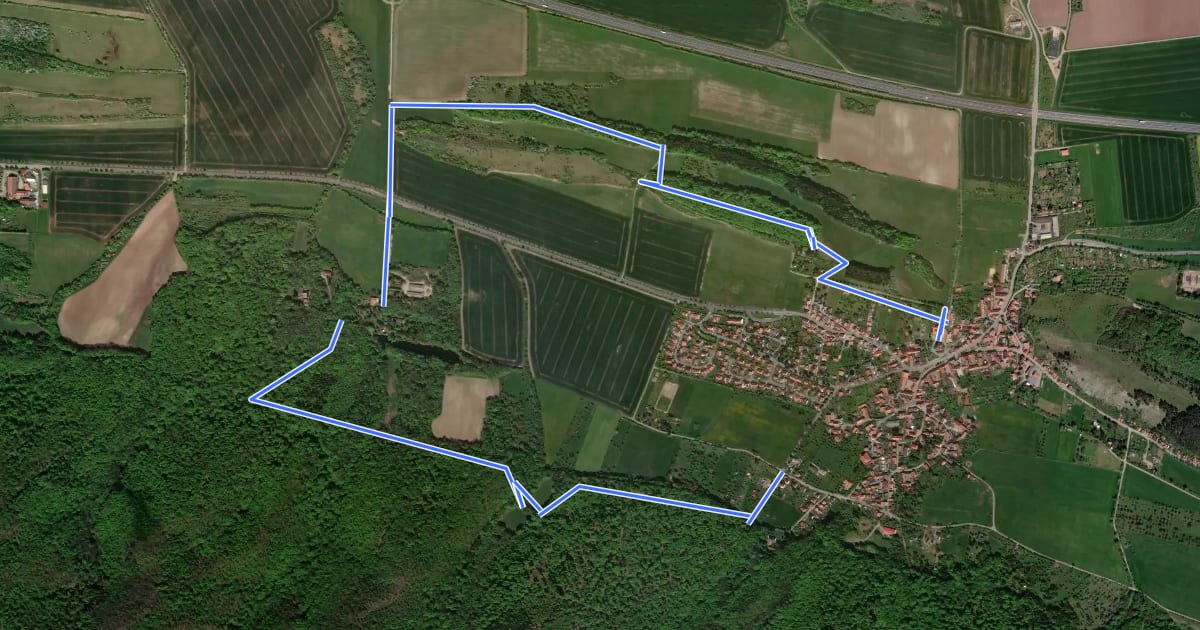 Маршрут Austberg-Rundweg на спутниковом снимке