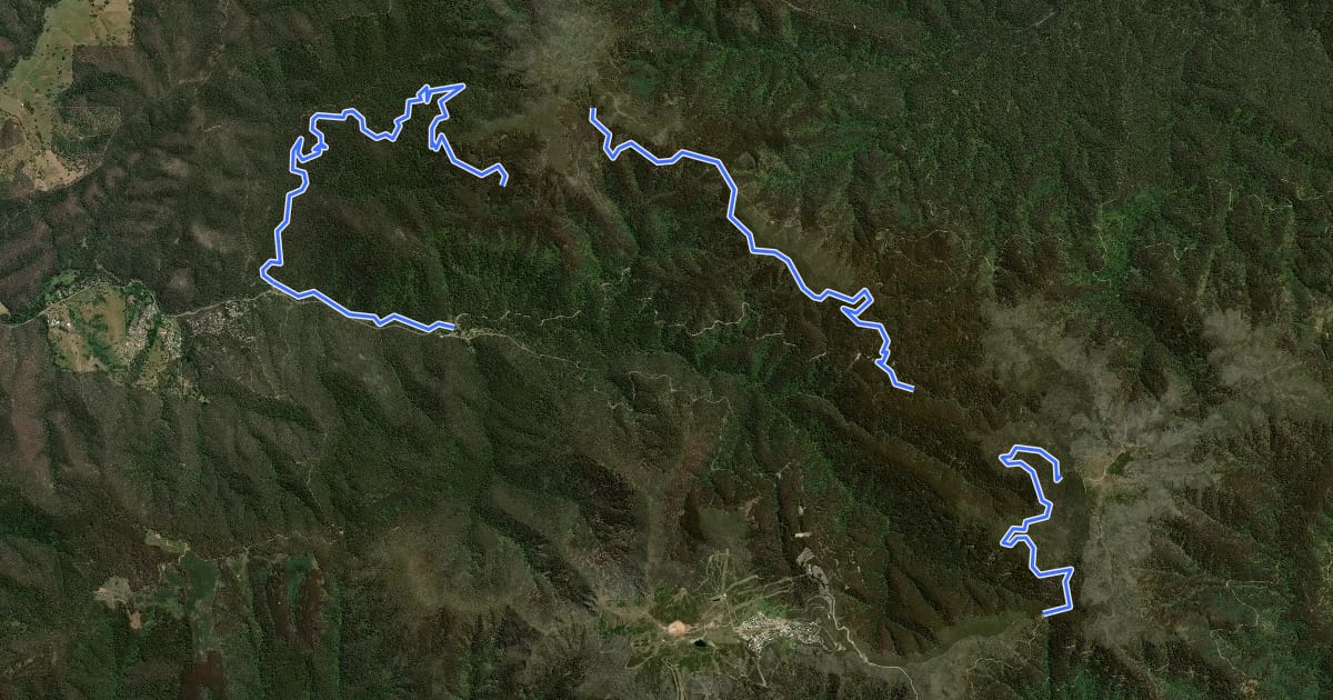 Маршрут Australian Alpine Epic Trail на спутниковом снимке