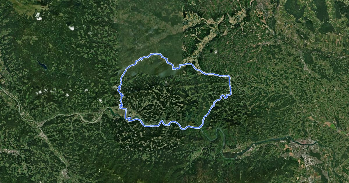 Маршрут Austria-Slovenia Tour на спутниковом снимке
