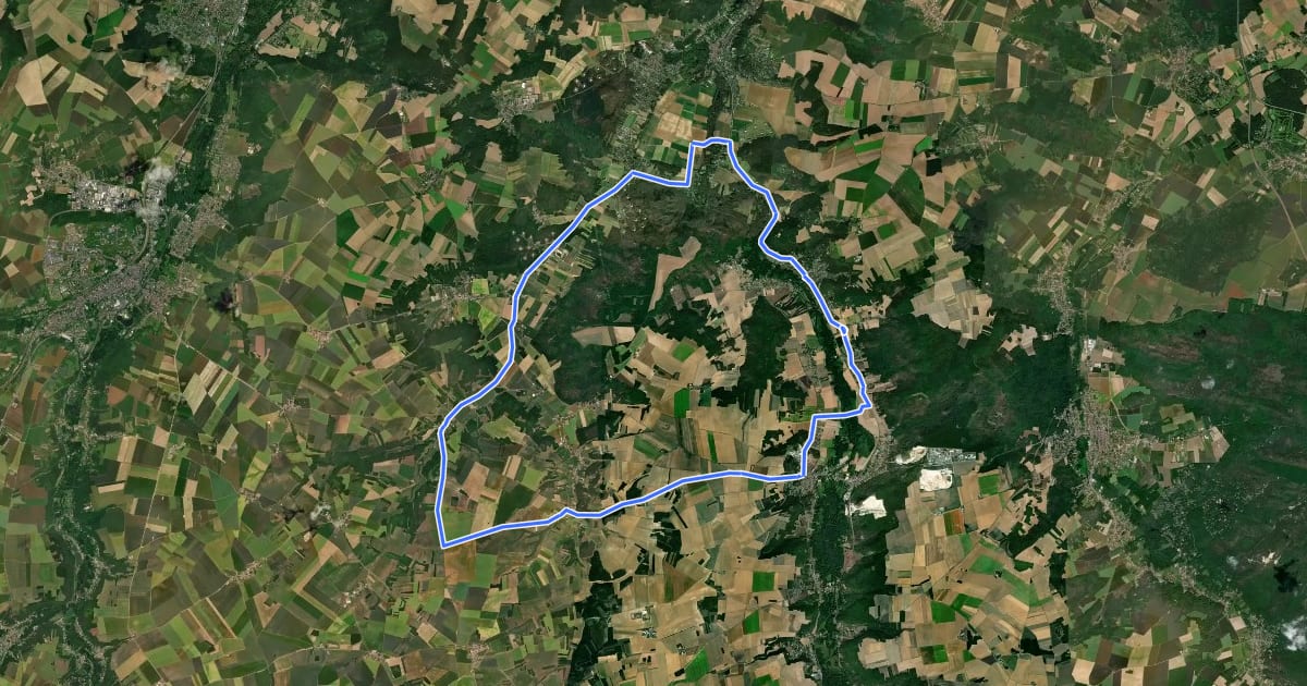 Маршрут Autour de Boutigny-sur-Essonne на спутниковом снимке
