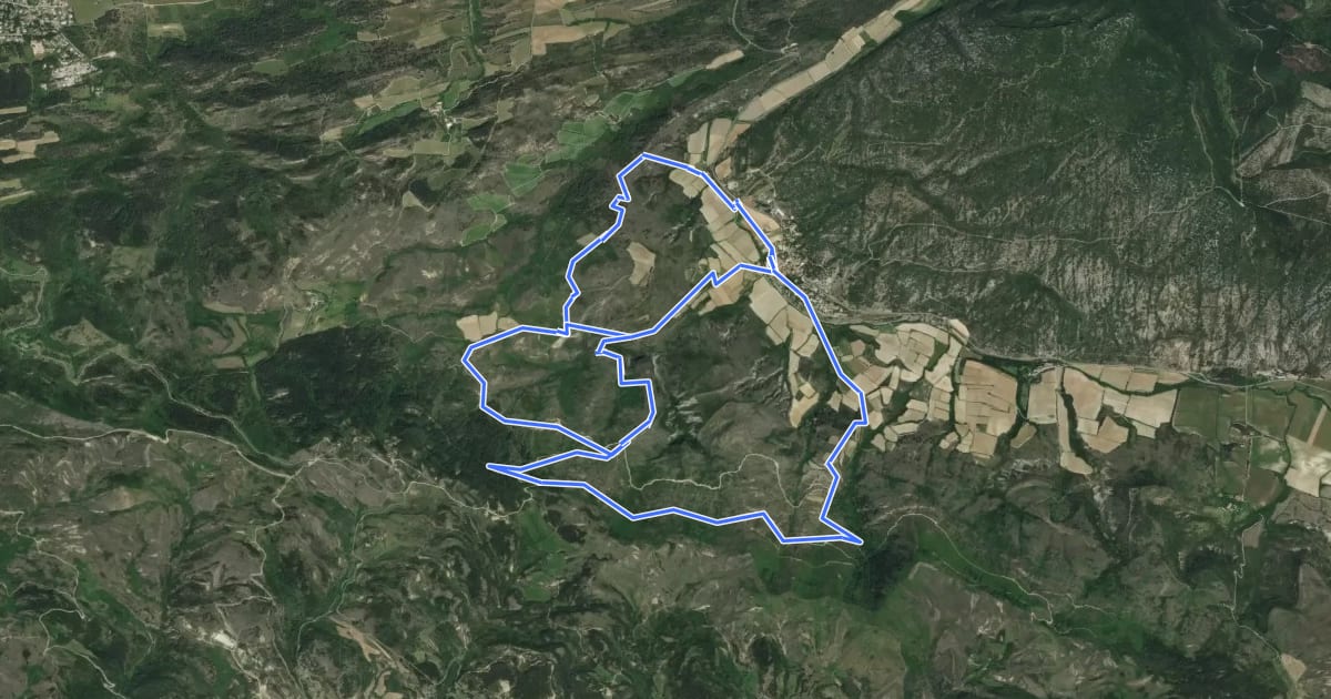 Маршрут Autour de Matelbine на спутниковом снимке