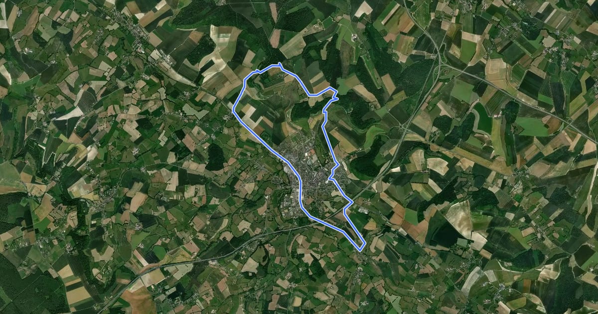 Маршрут Autour de Neufchâtel на спутниковом снимке
