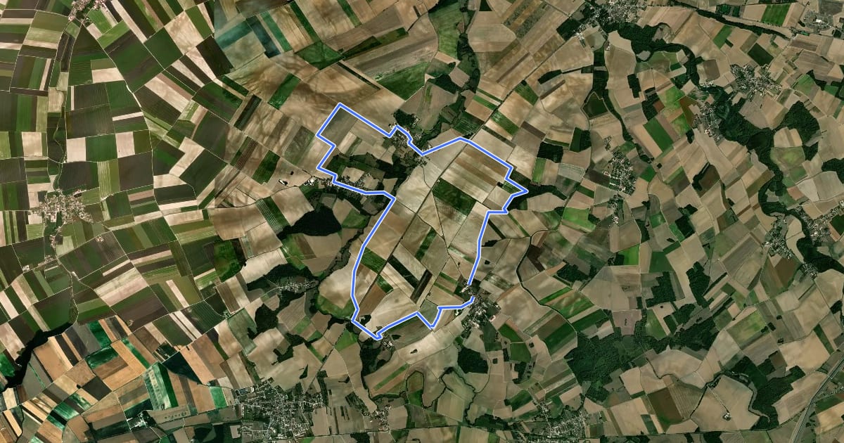 Маршрут Autour de Val D'Auzon на спутниковом снимке