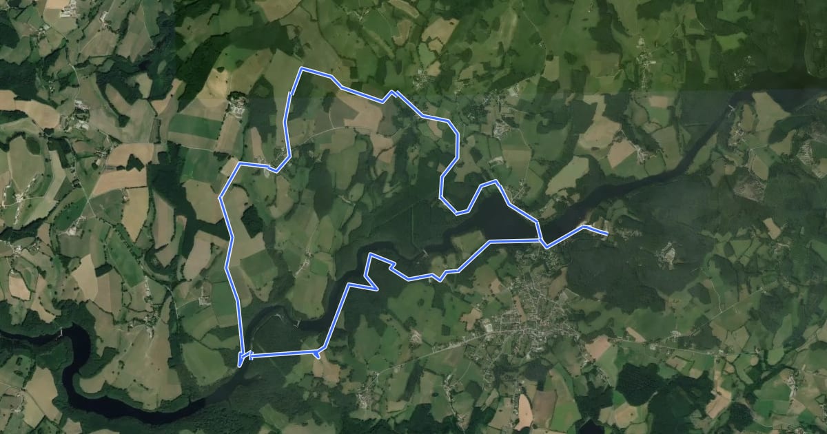 Маршрут Autour des lacs на спутниковом снимке
