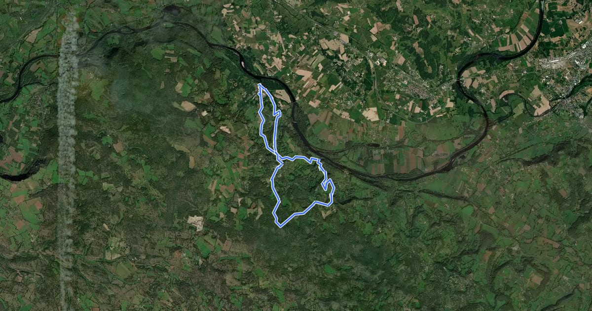Маршрут Autour des ruines de Taillefer на спутниковом снимке