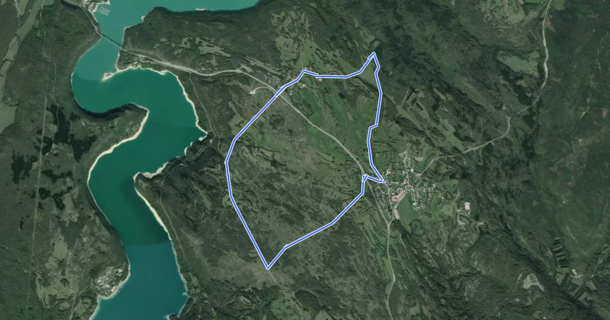 Маршрут Autour du désert на спутниковом снимке