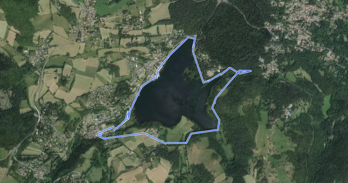 Маршрут Autour du lac d'Aydat на спутниковом снимке