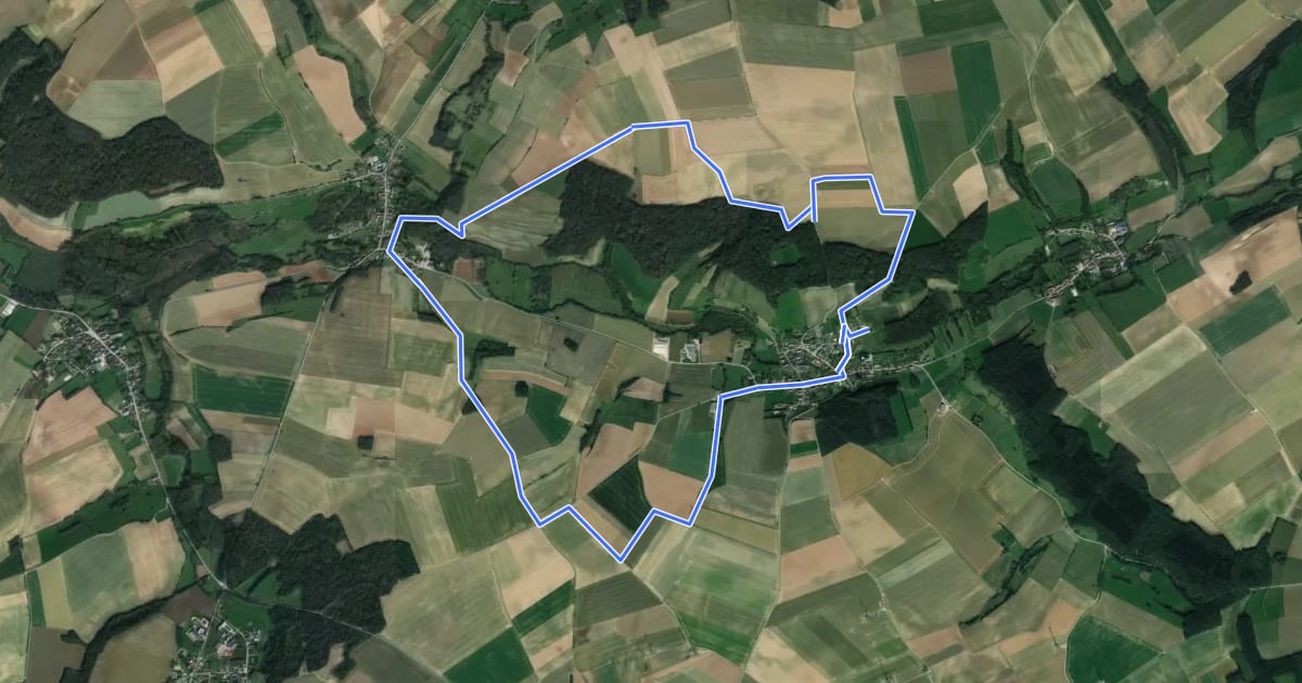 Маршрут Autour du Prieuré d'Authie на спутниковом снимке