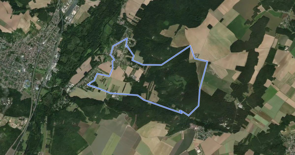 Маршрут Auvers на спутниковом снимке