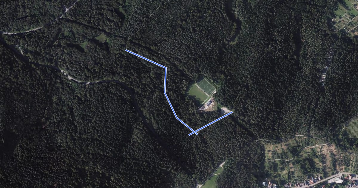 Маршрут Auwiesenhütte - Ebener Weg на спутниковом снимке