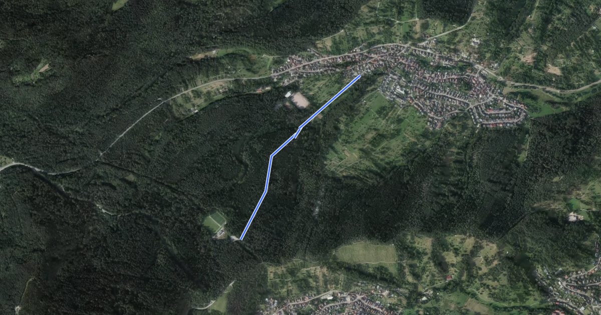 Маршрут Auwiesenhütte - Selbach Hinterbachweg на спутниковом снимке