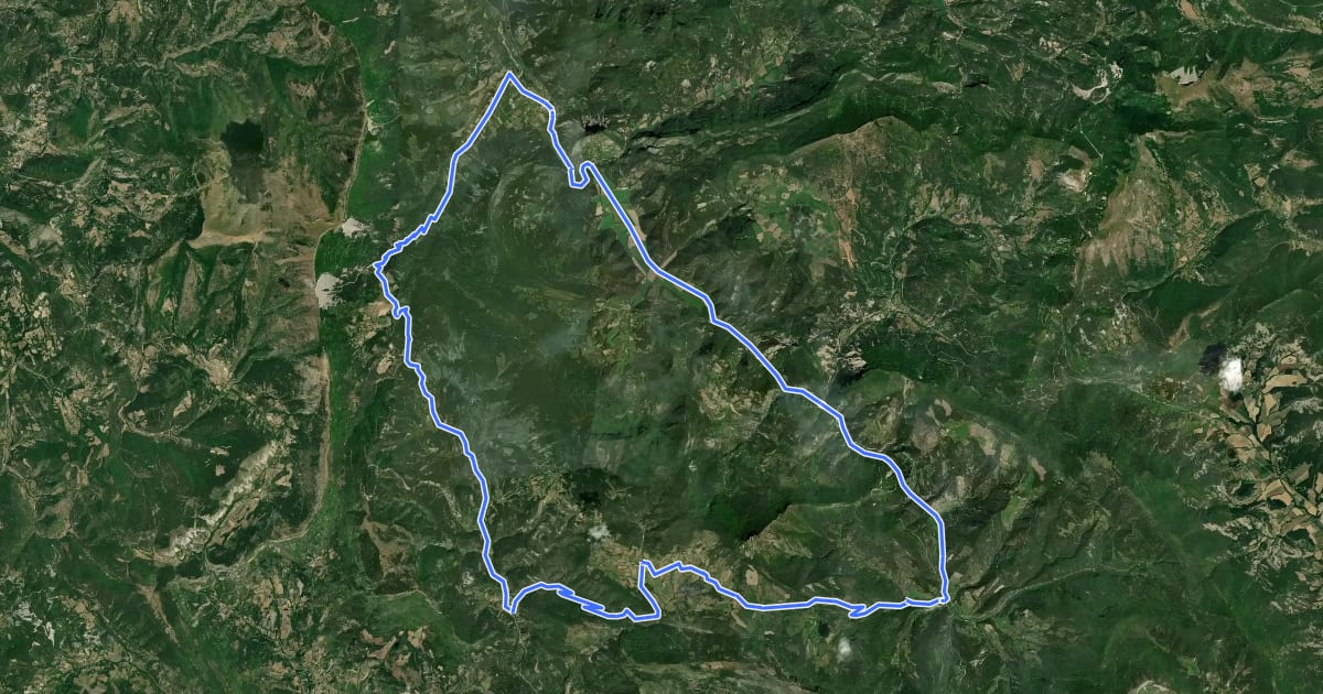 Маршрут Aux sources de la Drôme на спутниковом снимке