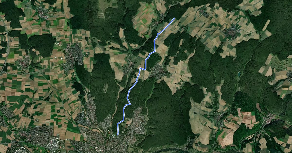 Маршрут AV Rot Route 2 на спутниковом снимке